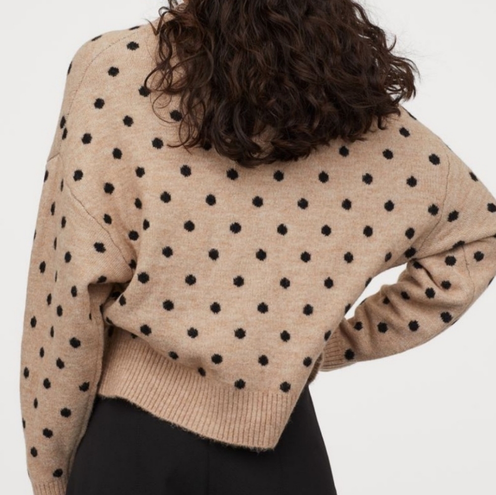 H&M Boxy Fit Spotted Polka Dot Sweater - Picture 6 of 15